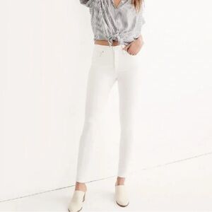 Madewell 9” High-Rise Skinny White Jeans Size 25